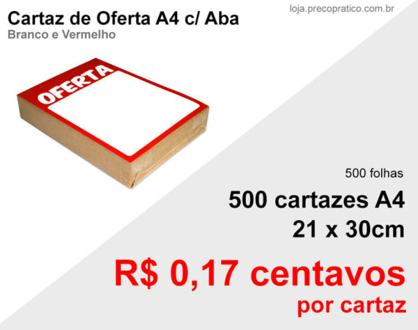 cartaz-de-oferta-A4-21x30cm-branco-vermelho-500-unids-info